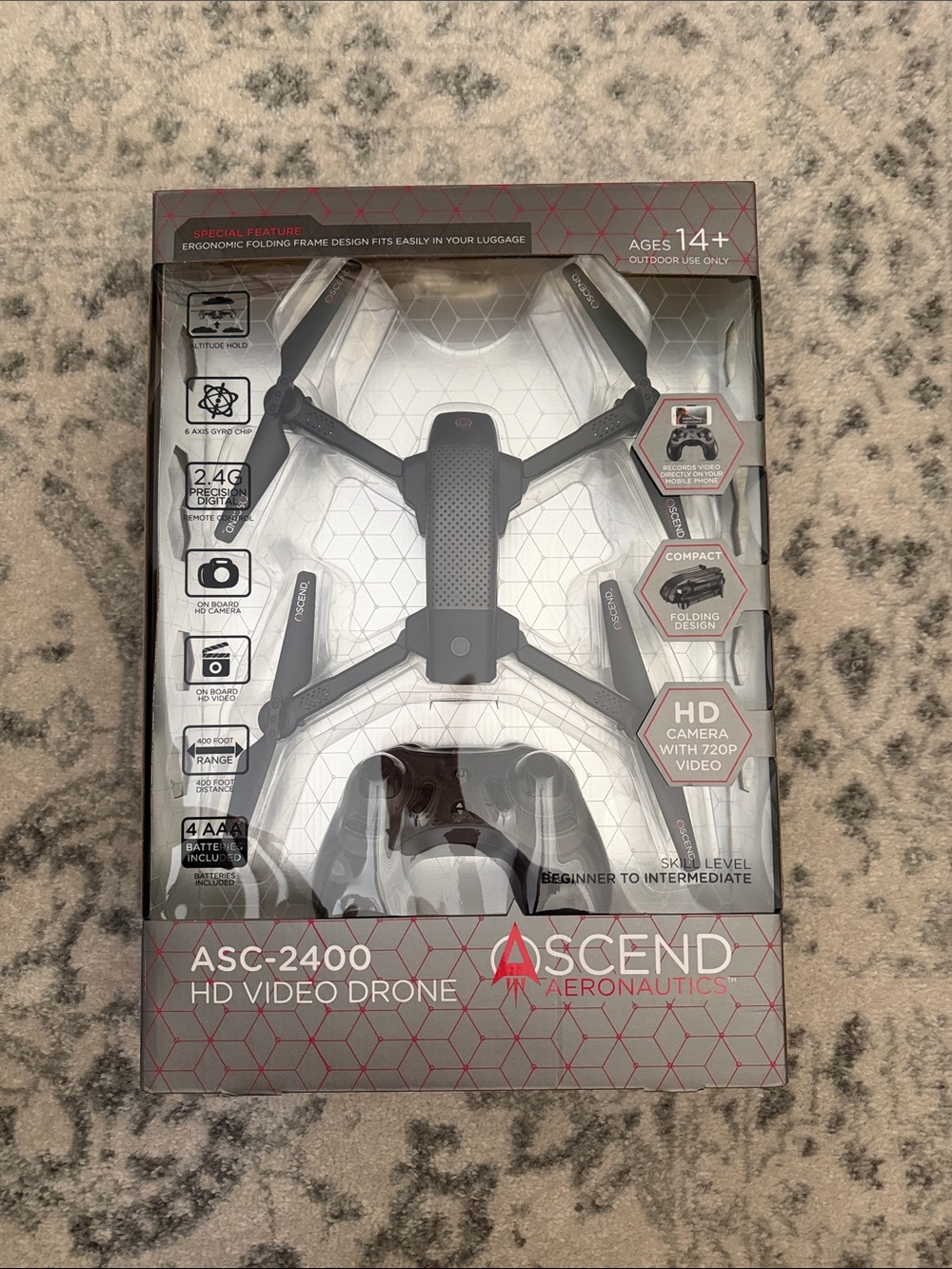 ASC-2400 HD Video Drone - Black